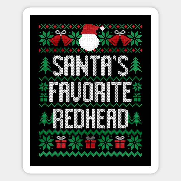 Santa's Favorite Redhead Magnet by Saulene